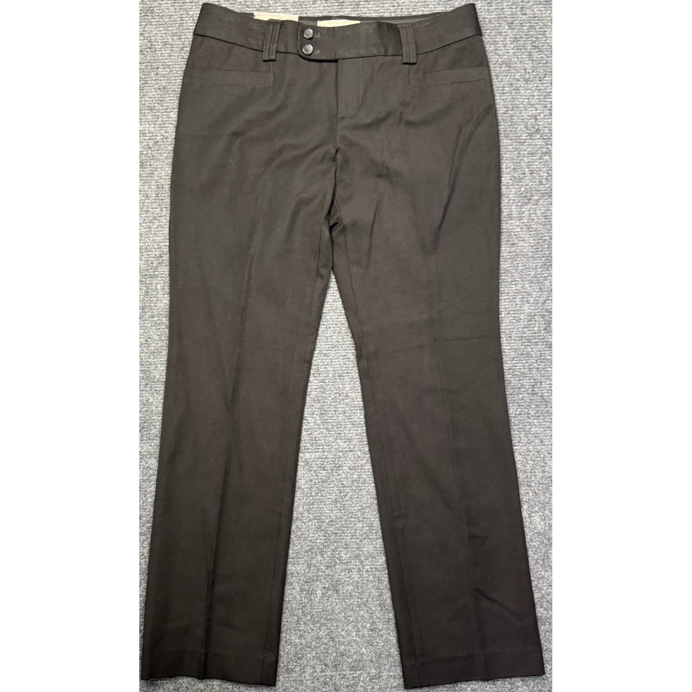 NWT Banana Republic Martin Fit Black Straight Leg Dress Pants 4P Petite Classic